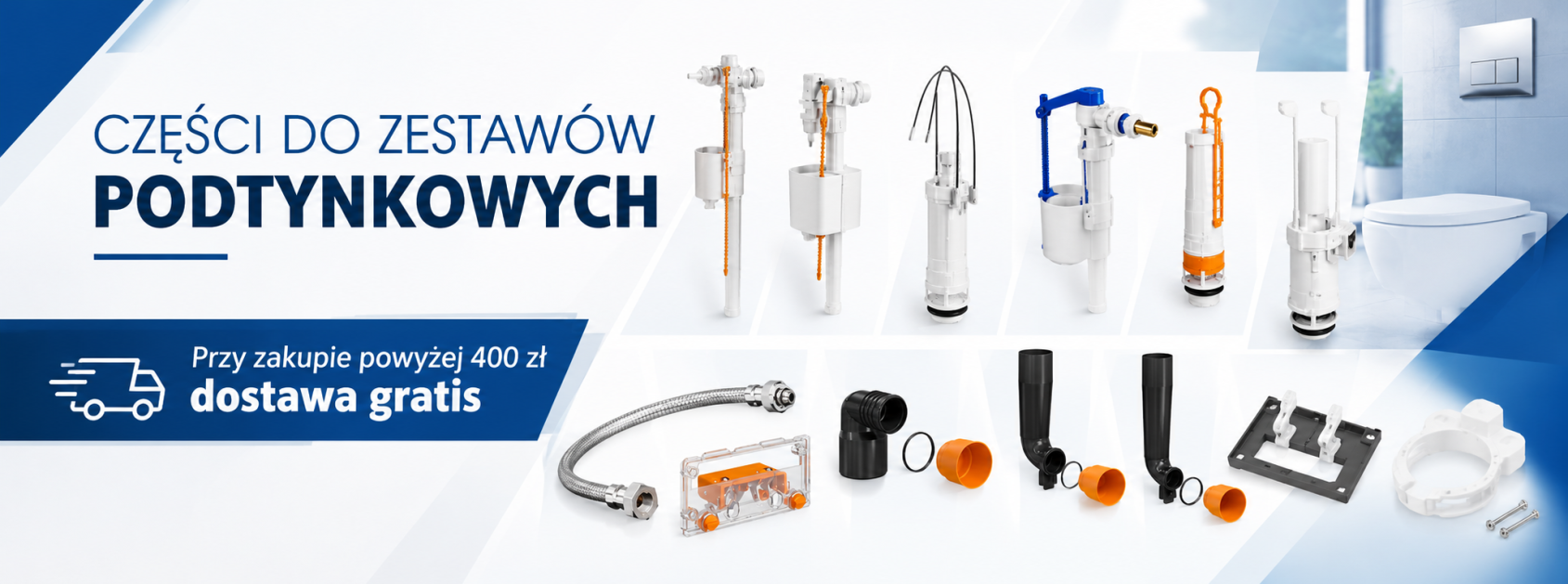 Części do spłuczek podtynkowych